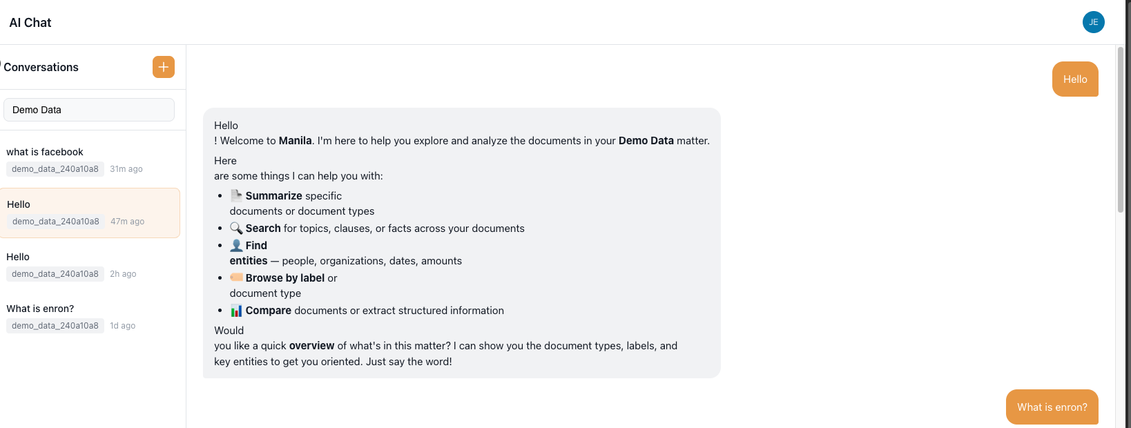 AI Chat — Ask in plain English. Get grounded answers.
